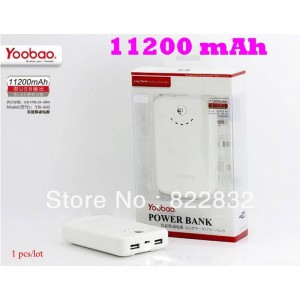 Buy 1pcs/lot Yoobao 2 Dual USB 11200mAh power bank moblie phone backup powers External Battery pack 11200mAh online