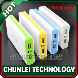 20000mAh For Cell Phone Smart Devices Portable External Backup Battery Power Bank Charger