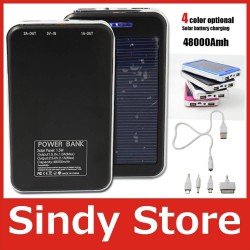 solar charger 48000mah External solar battery 4 color solar power bank for iPhone ipad samsung htc fast .