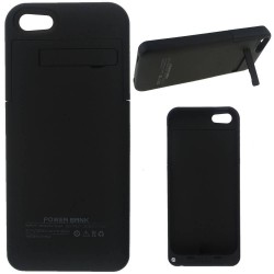 2200mAh Black External Battery Backup Charger Case Power Bank Stand For iPhone 5 5S