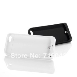 2200mAh Rechargeable External Battery Backup Charger Case Cover Pack Power Bank for Apple iPhone 5/5S/5G Black White