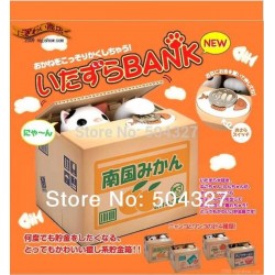 PVC Packing Japan Itazura Bank Pet Coin Box Crafty Cat Stealing Money Cat Coin bank Cat Money Box