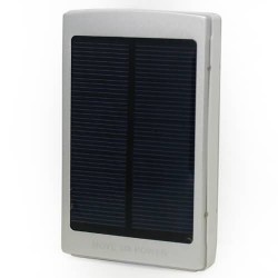 White 10000mAH 2 Port Solar Charger Power Bank External Battery Pack For iPhone 4 4s 5 5S 5C iPad iPod Samsung