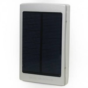 Buy White 10000mAH 2 Port Solar Charger Power Bank External Battery Pack For iPhone 4 4s 5 5S 5C iPad iPod Samsung online