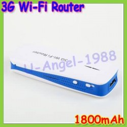 1pcs/lot 3G Mobile Wireless Router Broadband Power Hotspot Power Bank 1800mAh