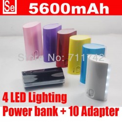Power Bank 5600mAh / Outdoor fun /External Battery Pack for iphone 5 4S 5S / SAMSUNG Galaxy SIV S4 S3 / HTC one all