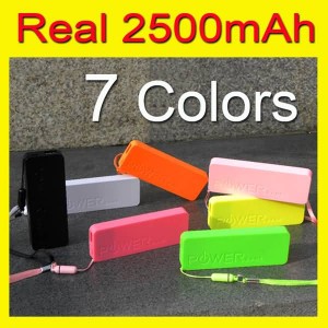 Buy Real 2500mAh power bank / External Battery Pack charger for SAMSUNG Galaxy S3 S4 S5 for iphone 5 5S, 7 Colors available in stock online