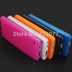 Rectangle 5000Mah Rechargeable External Power Supply Bank Battery for iPhone/iPad/HTC/Samsung, 5 Colors Available