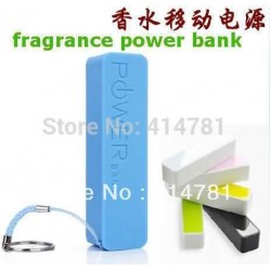 Shipping by DHL/EMS/UPS Fragrance Power bank perfume 2600mah Perfume taste smelling Powerbank with Retail packing with Key ring,