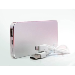 Buy Silver Portable Thin Slim Power Bank - Cell Phone 8000mAh USB Battery Charger online