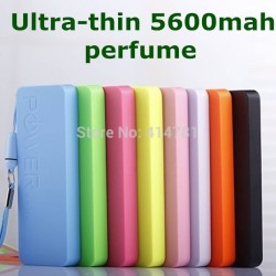 UPS/FEDEX New Ultra-thin 5600mah perfume polymer mobile power bank general charger external backup battery pack Polymer battery