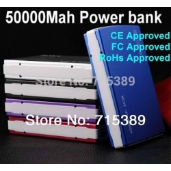 USB 50000mah External Battery Power Bank mobile charger for apple iPhone samsung htc xiaomi Mobile power
