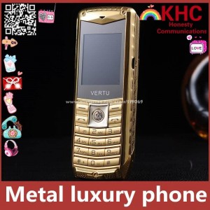 Buy Unlock Russian keyboard aluminium alloy leather luxury brand metal bar three SIM cards power bank cellphone V8 online