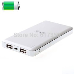 White Link Dream QI Standard 10000mAh Power Bank Wireless Charger for iPhone 5& 5S, Samsung, Sony ect.
