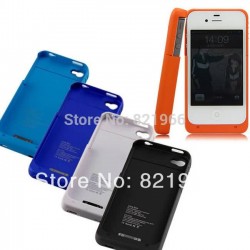 1900mAh Rechargeable External Battery Backup Pack Charger Power Bank Case Cover for iPhone 4 4G