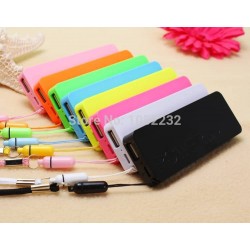 1pcs Ultra-thin 5600mah perfume polymer mobile power bank general charger external backup battery pack free usb cable