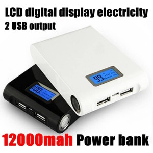Buy screen 10pcs/Lot New Hot 12000mah LCD external power bank Backup Dual USB ports Battery Charger for Phone for HTC etc online
