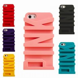 1 pcs Retail New Soft Silicone Victoria PINK Design Phone Case For iphone 5 5S Secret Cover Multi Colors