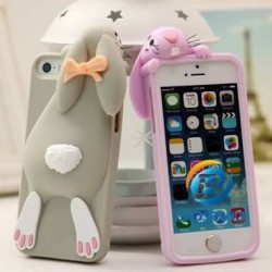1 Piece Silicone Lovely Cute Rabbit For iphone 5s 5 5G High Fashion Cell Phone Case Luxury For iphone5 Cover Items