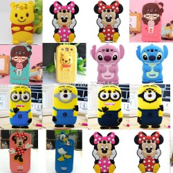 1 Piece/Lot 3D Cute Soft Cartoon Animal Silicone Phone Case Cove For Samsung Galaxy S3 i9300 +Tracking No.+
