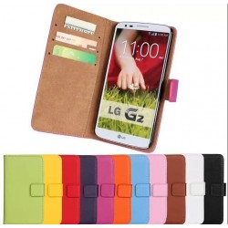 10 color Stand Wallet Genuine Leather Case For LG Optimus G2 D802 Bag Luxury Cover case New Arrival Drop Ship