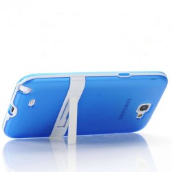 10 colors Stand Design Transluscent Soft TPU Rubber case for Samsung Galaxy Note 2 II N7100 Phone Cover