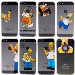 10 picture Ultra-Thin HOMER SIMPSON eat Phone Cases for apple iphone 4 4s Transparent Back Cell Phone Protective Cover