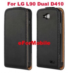 100% Genuine Leather Case Flip Phone Case Pouch Cell Phone Case For LG L90 Dual D410