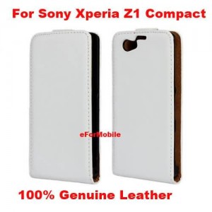 Buy 100% Genuine Leather Case Case Cover Cell Phone Case For Sony Xperia Z1 Compact D5503 Z1 MINI online