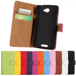 100% Genuine Leather Flip Case for HTC One S Z520e Phone Sleeve Cover Wallet Stand Design