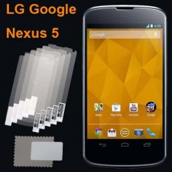10pcs/lot Clear Screen Protector for LG Google Nexus 5 E980 with Cloth Oppbag package Screen Guard Film with Free case gift