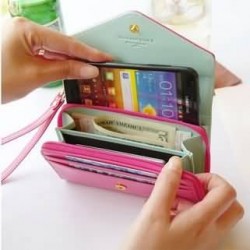 10xKorean Womens Lovely Envelope Crown Purse Clutch Wallet and Phone Case