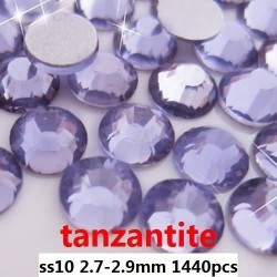 1440pcs ss10 tanzanite flatback Rhinestones perfect for cellphone decoration work