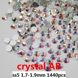 1440pcs ss5 crystal AB color non hotfix flat back Rhinestone