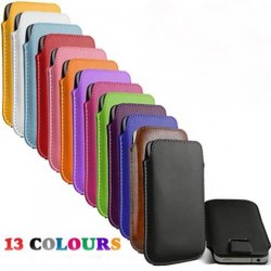 13 Colors Pull Up Rope Slim PU Leather Pouch phone bags cases for nokia c5-00/00i/00 5MP Cell Phone Accessories bag