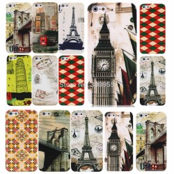 Various Colored Drawing Building Hard Plastic Phone Cases for iPhone 5/5S WHD701 17-36