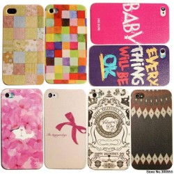 Various Fashion Painted Rigid Plastic Phone Back Cases for iPhone 4 4S WHD236 1-8