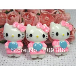 very hot and kawaii cabochons for DIY phone case decoration Hello Kitty Resin Flatback 20pcs/lot
