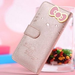 1 pcs ing kitty leather case for iphone 4 4s With Card Slot , New kitty Wallet Bowknot cover For iphone 4s,