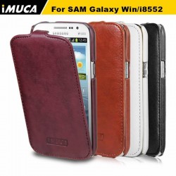 10pces/lot New IMUCA brand Leather PU flip cover Case for Samsung Galaxy Win i8552 phone cases covers accessories