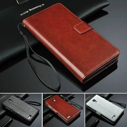 Vintage Stand Wallet PU Leather Case For Xiaomi Redmi Note Phone Bag Luxury Cover For Hongmi Note With Card Holder With Strap