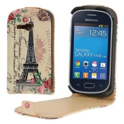 Vertical Flip Cell Phone Up and Down Leather Case for Samsung Galaxy Fame Lite S6790