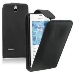 Vertical Leather Flip Case Phone Cover Pauch for Nokia 515 + 2x Screen Protector