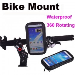 Weather Resistant Waterproof Bike Bicycle Mount Holder 360 Rotating Phone Bags for iPhone/Samsung S3 S4