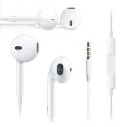 White Black 3.5mm In-Ear Earphone Headphone Earbud Headset with Mic Volume For 5 5S 5C 4S 4 iphone ipod Nano Touch +Storage Case