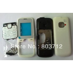 White Housing for nokia c2 c2-00 replacement repair cover case+keypad+faceplates+spare parts;