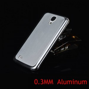 Buy 0.5MM Thin Brushed Aluminum Hard Phone case for Samsung Galaxy S4 i9500 SIV Luxury Metal Back Cover online
