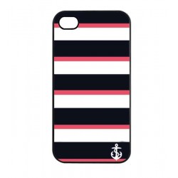 10pcs/lot High Quality Cool Stripe Anchors Design Custom Hard Plastic Case Cover For Iphone 4 4S 5 5S 5C