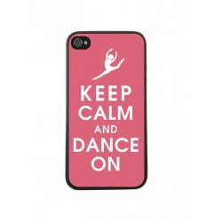 10pcs/lot Keep Calm And Dance On Red Skin Custom Hard Plastic Case Cover For Iphone 4 4S 5 5S 5C
