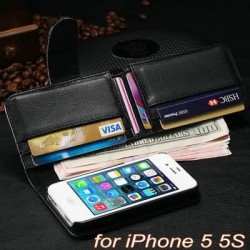 With 7 card holder PU Leather Wallet case for iPhone 5 5s 5g phone covers for iphone5 Luxury Business Man Book Style 2013 New